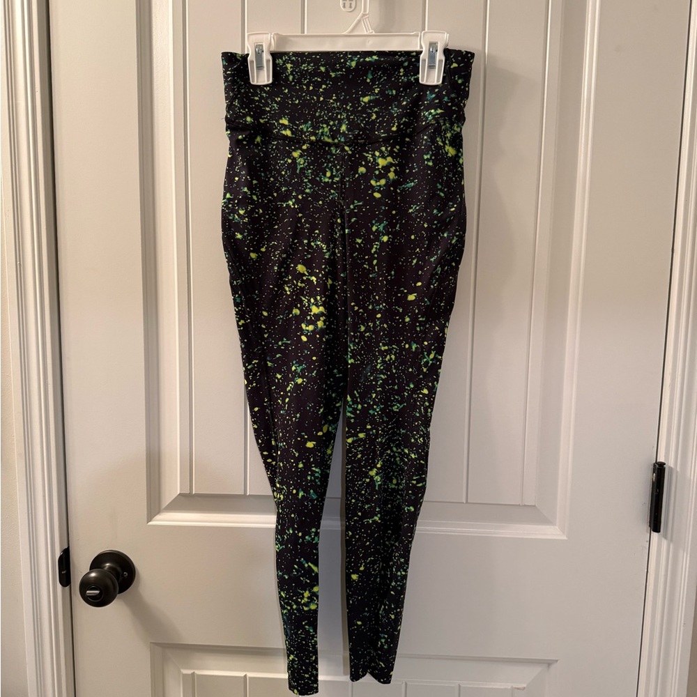 Lululemon Green Paint Splatter Leggings